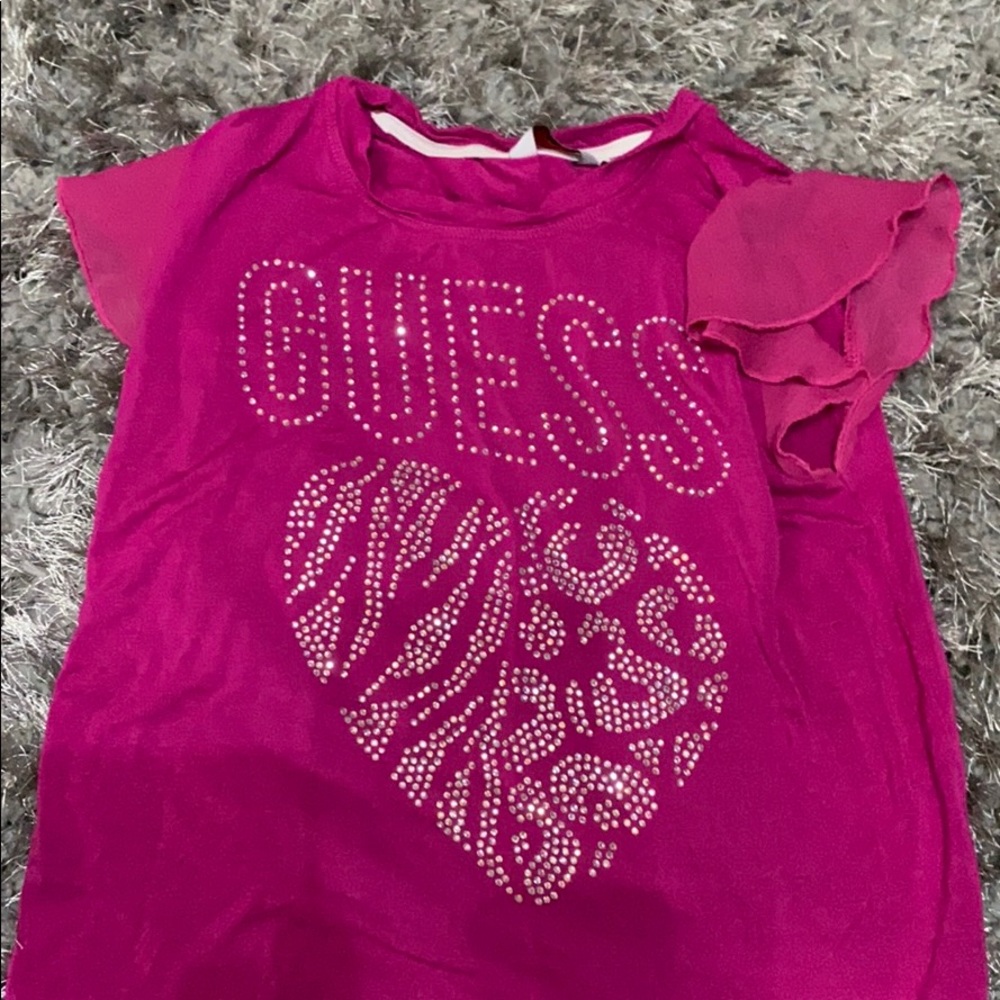 guess pink shirt